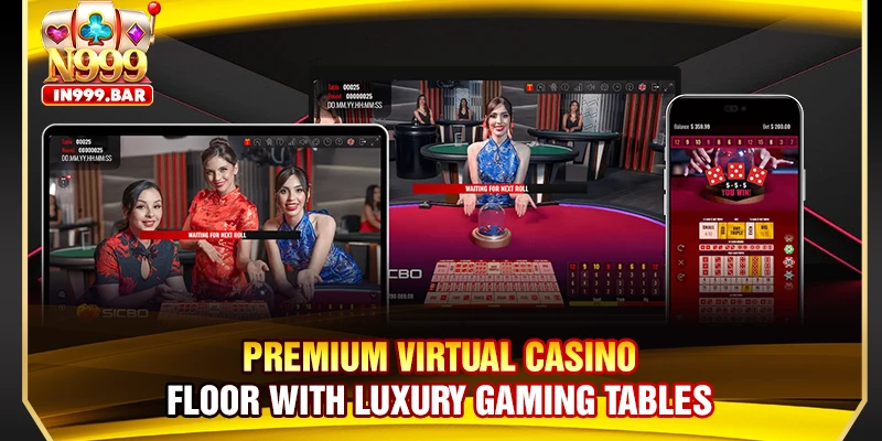 Premium Virtual Casino Floor With Luxury Gaming Tables