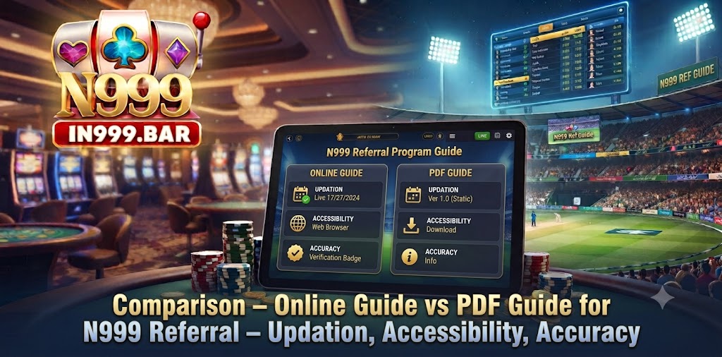 Comparison – Online Guide vs PDF Guide for N999 Referral – Updation, Accessibility, Accuracy