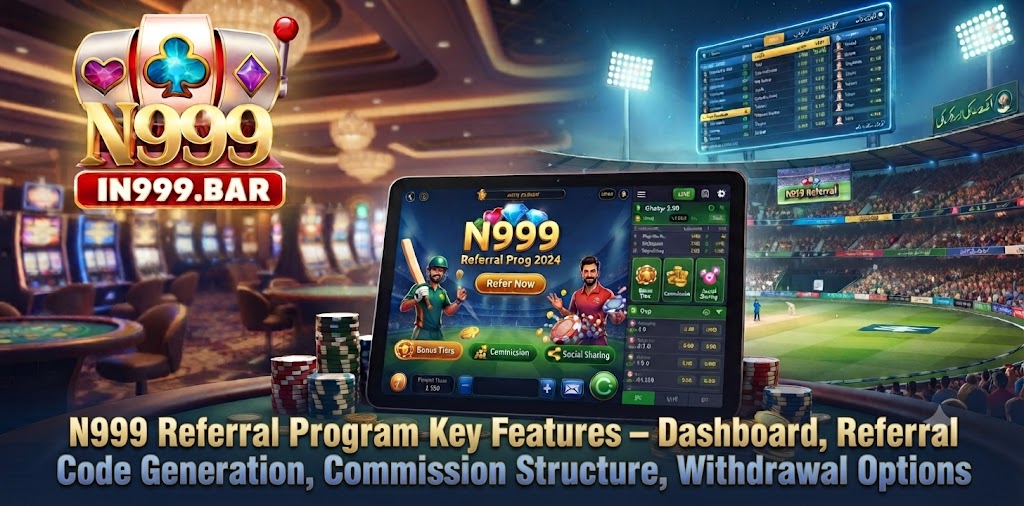 N999 Referral Program Key Features – Dashboard, Referral Code Generation, Commission Structure, Withdrawal Options