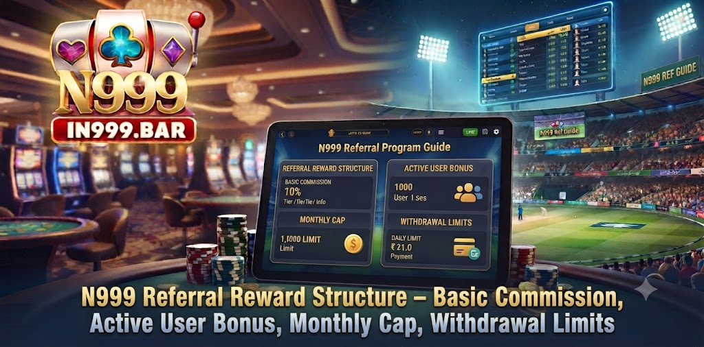 N999 Referral Reward Structure – Basic Commission, Active User Bonus, Monthly Cap, Withdrawal Limits